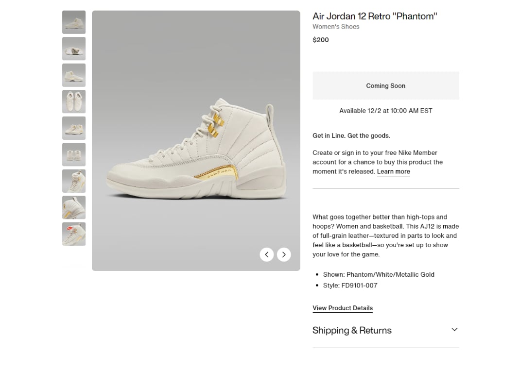 Air Jordan 12 Phantom Nike Page