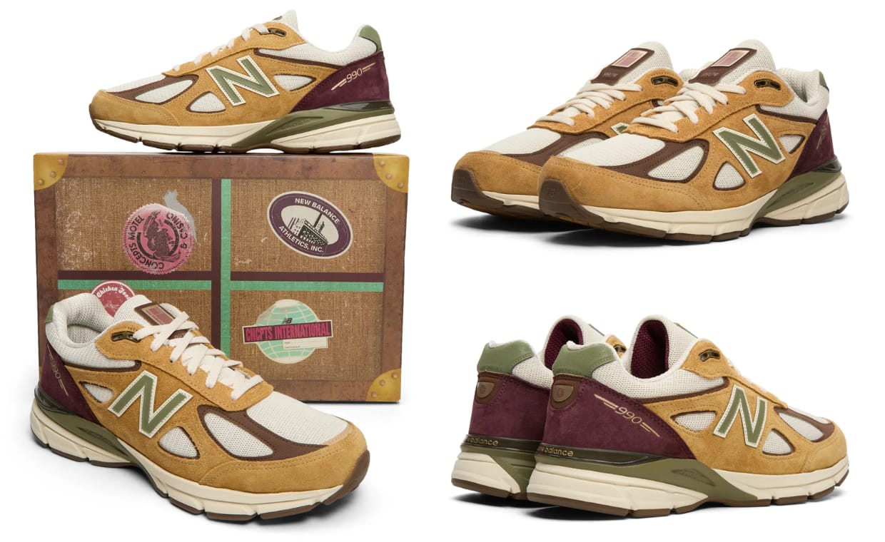 Concepts and New Balance have a Tan and Burgundy 990v4 Collab On the Way