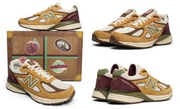 Concepts and New Balance have a Tan and Burgundy 990v4 Collab On the Way