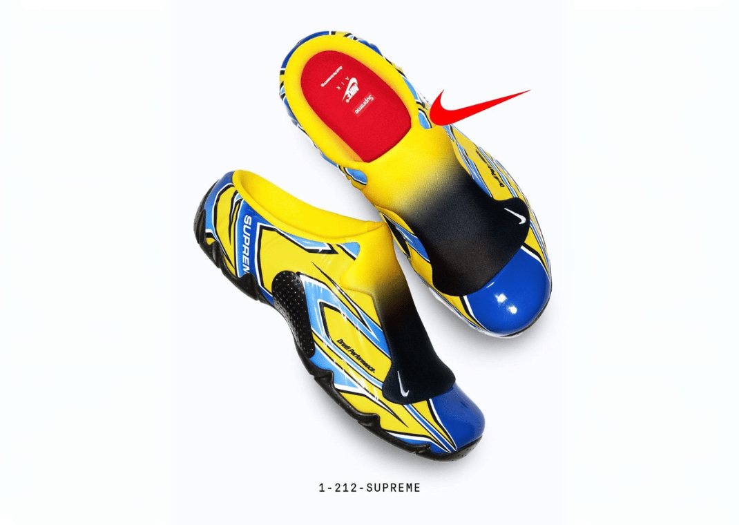 Supreme x Nike Clogposite Yellow Blue