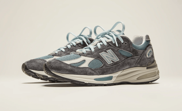 The Kith x New Balance 991v2 Made in UK Steel Blue Releases March 2025