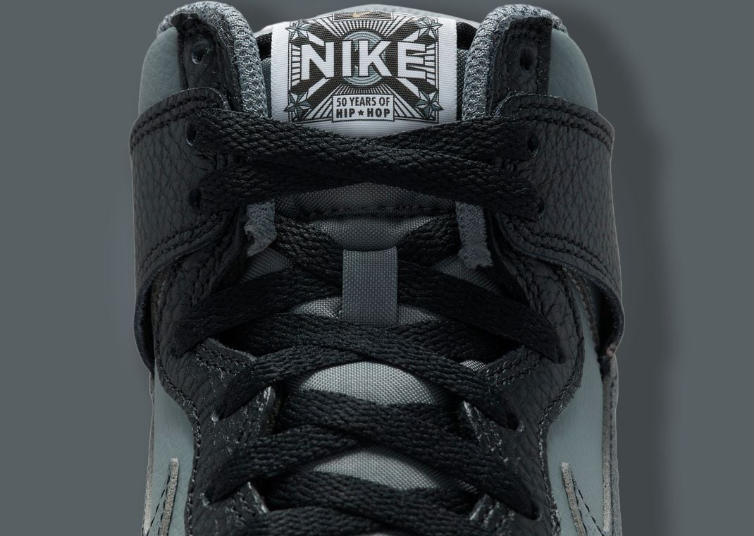 Smoke Grey And Black Cover This Nike Dunk High Premium