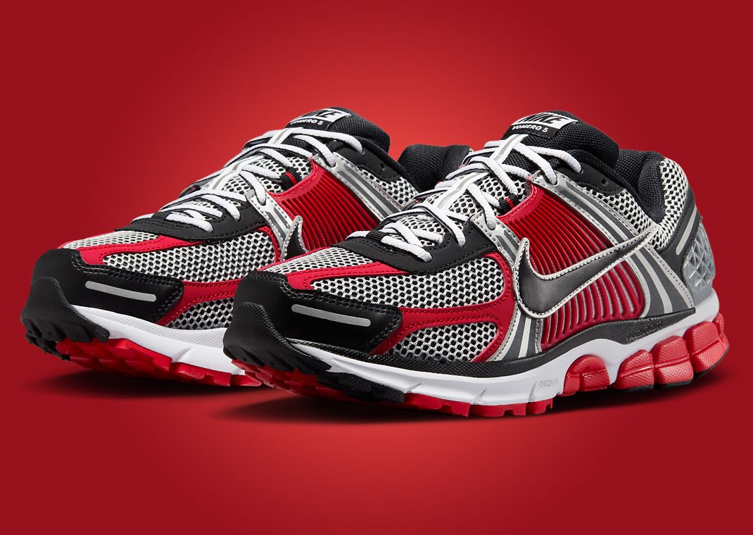 Nike Zoom Vomero 5 Metallic Silver University Red