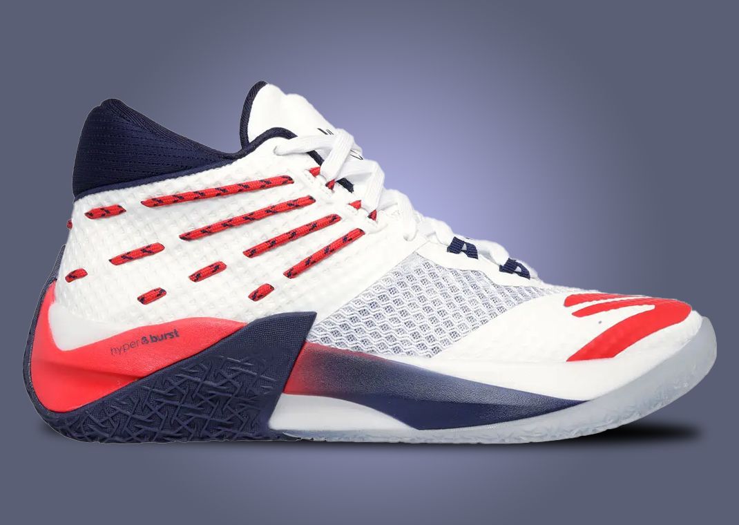 Skechers SKX Reign White Navy Red Lateral