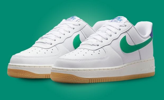 Nike's Air Force 1 Low White Stadium Green Game Royal Gets Finished With Gum