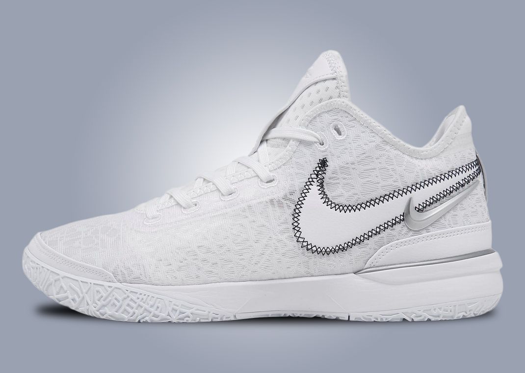 White And Metallic Silver Dress This Nike LeBron NXXT Gen