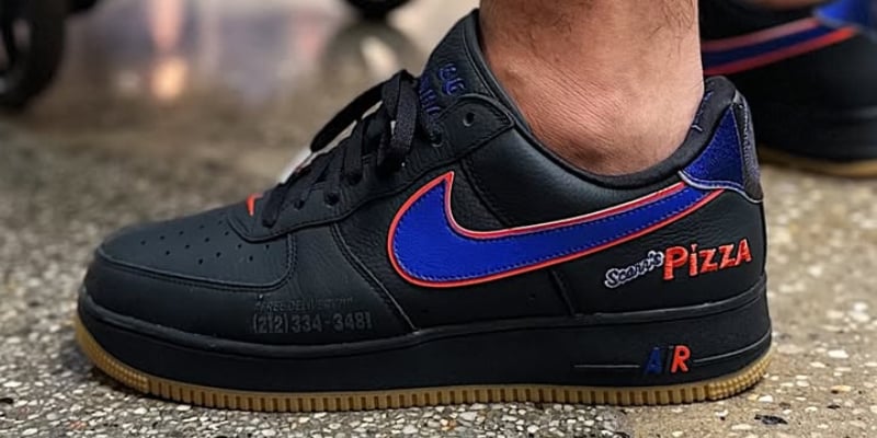 A Black Version of the Famous Scarr's Pizza x Nike Air Force 1 Low Has Emerged