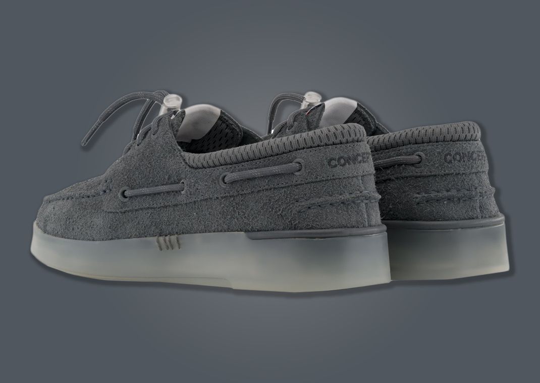 Concepts x Sperry A/O 3-Eye Cup Grey Heel Angle