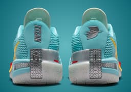 Dylan Harper x Titan x Nike GT Cut 1 Bleached Aqua heel