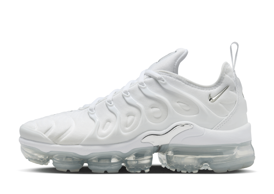 Nike Air VaporMax Plus White Metallic Silver (W) Lateral