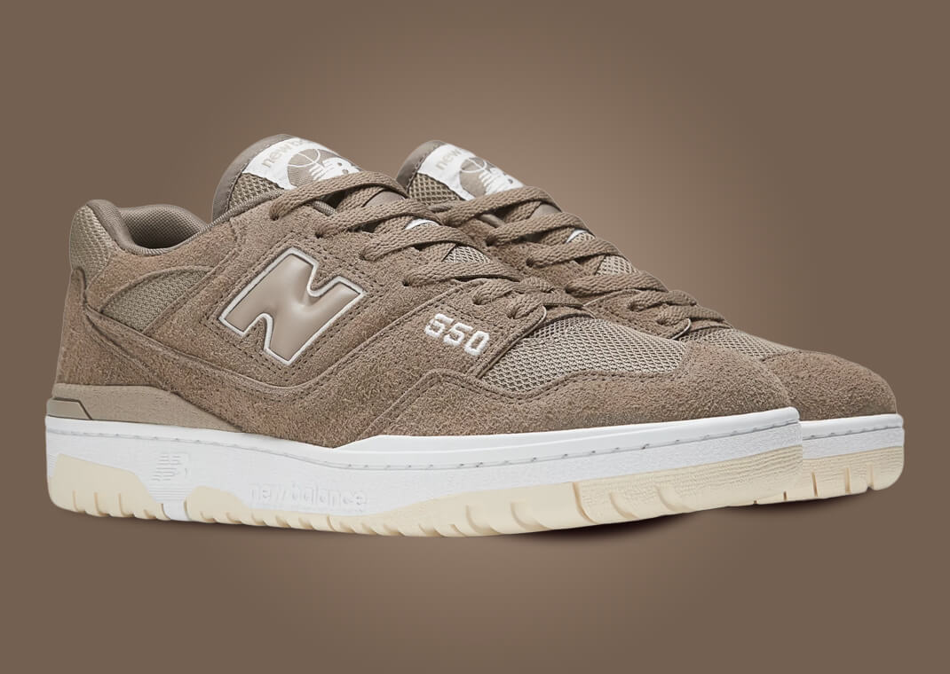 New Balance 550 Suede Mushroom