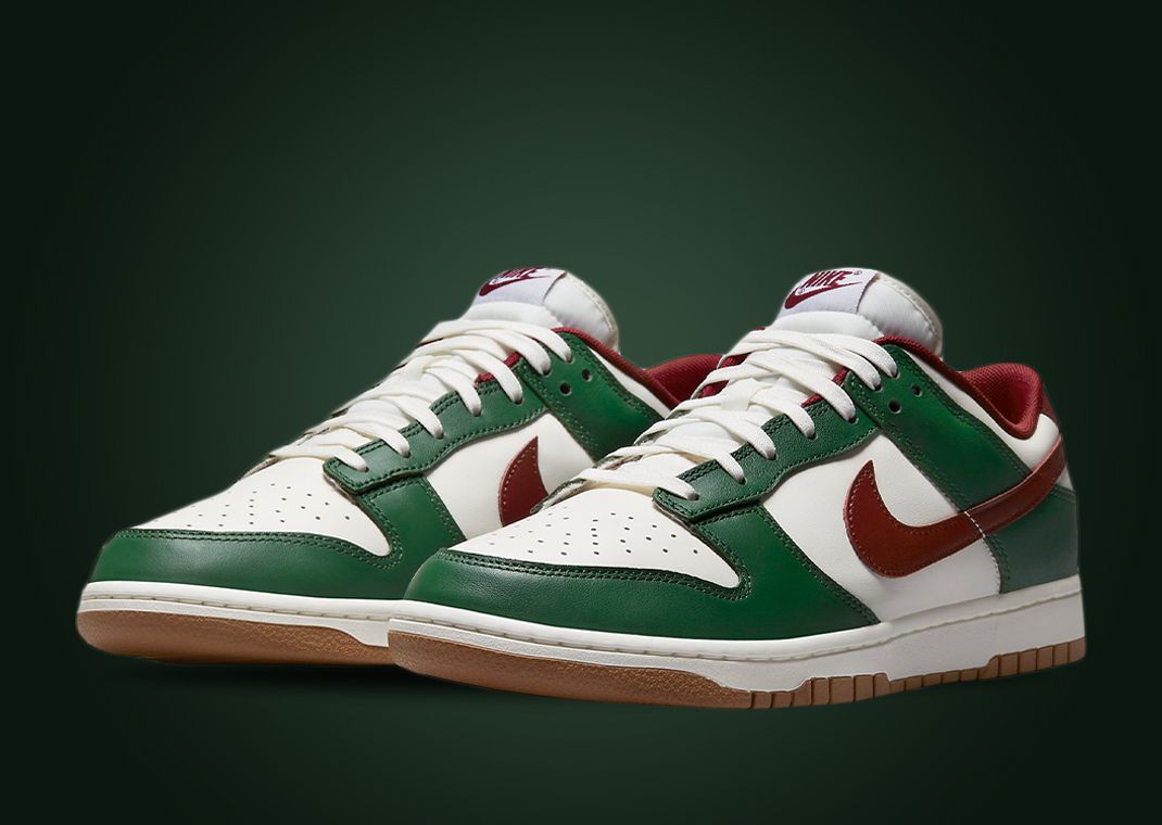 Nike Dunk Low Green Maroon