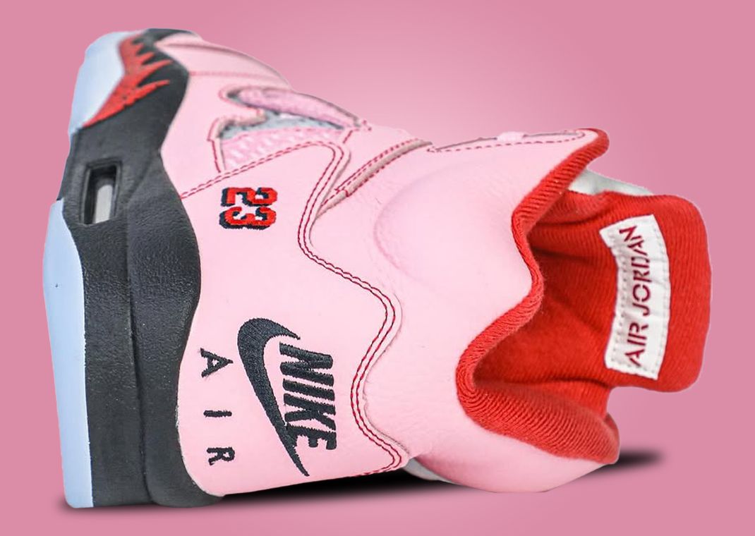 Awake NY x Air Jordan 5 Retro Pink Ice Heel Detail