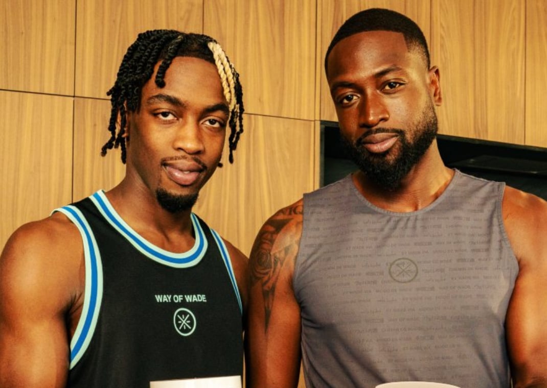 Zaire Wade with his dad Dwyane