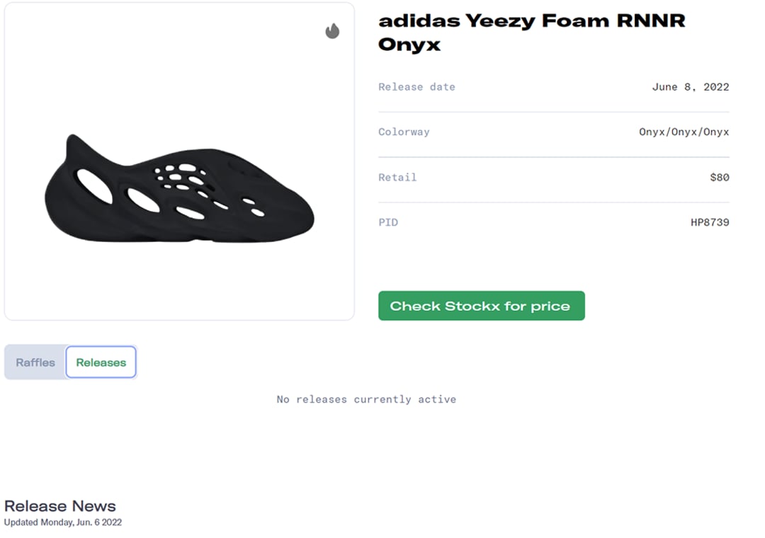 adidas Yeezy Foam RNNR Onyx Release Guide