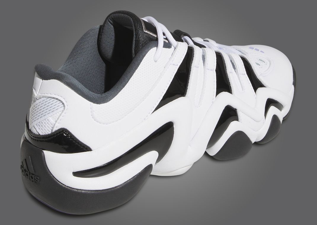 adidas Crazy 8 Low White Black Heel Angle