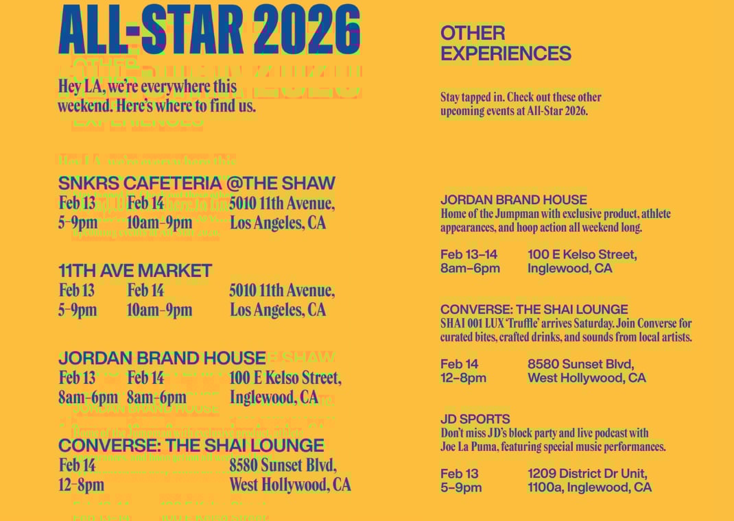 Nike All-Star Locations