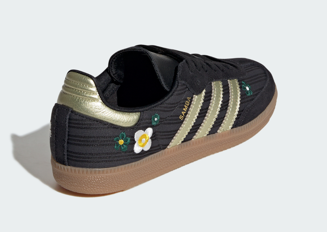 Liberty London x adidas Samba Black Gold - Back Angle