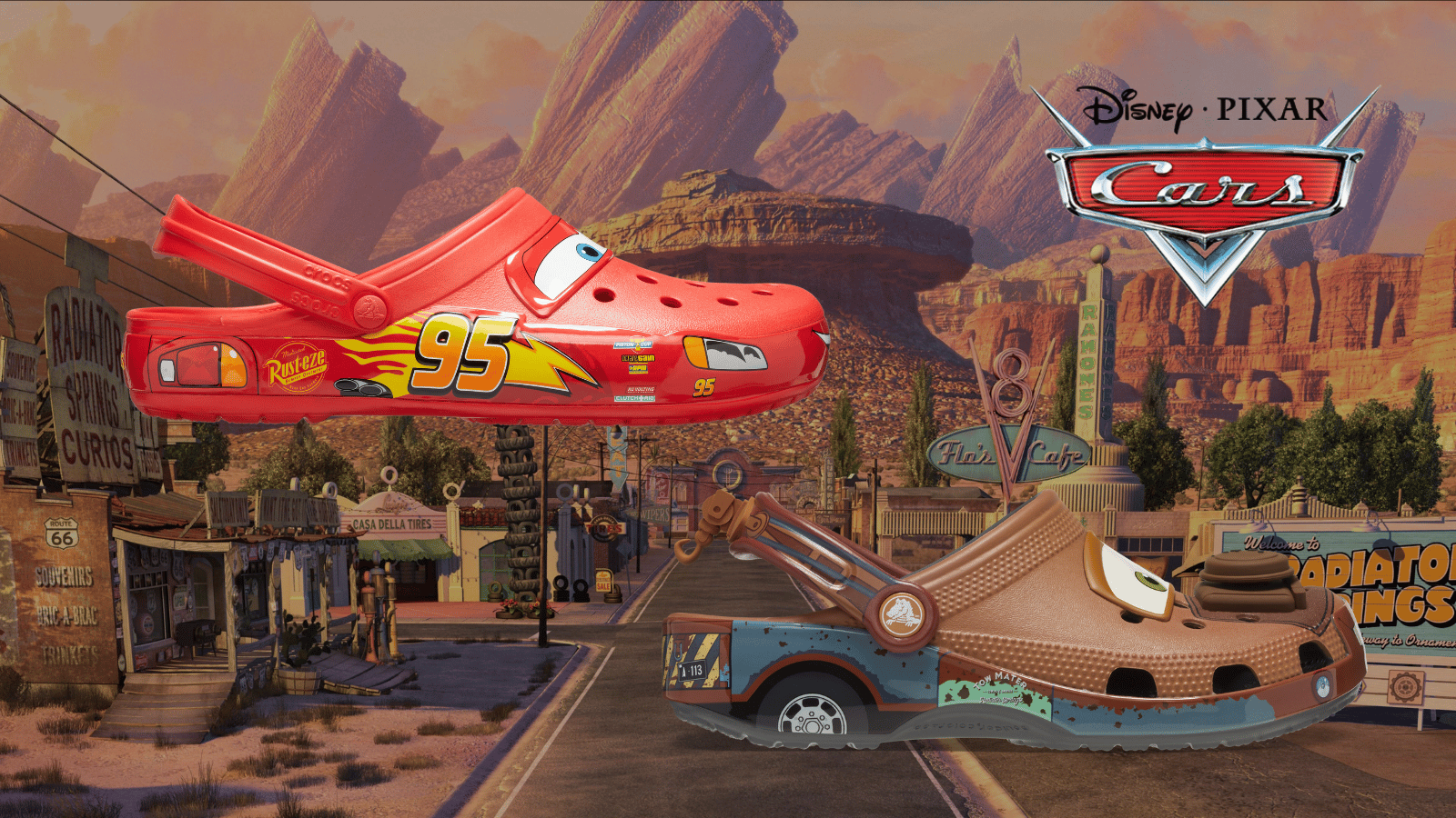 Crocs is Restocking the Lightning McQueen and Mater Crocs on May 21