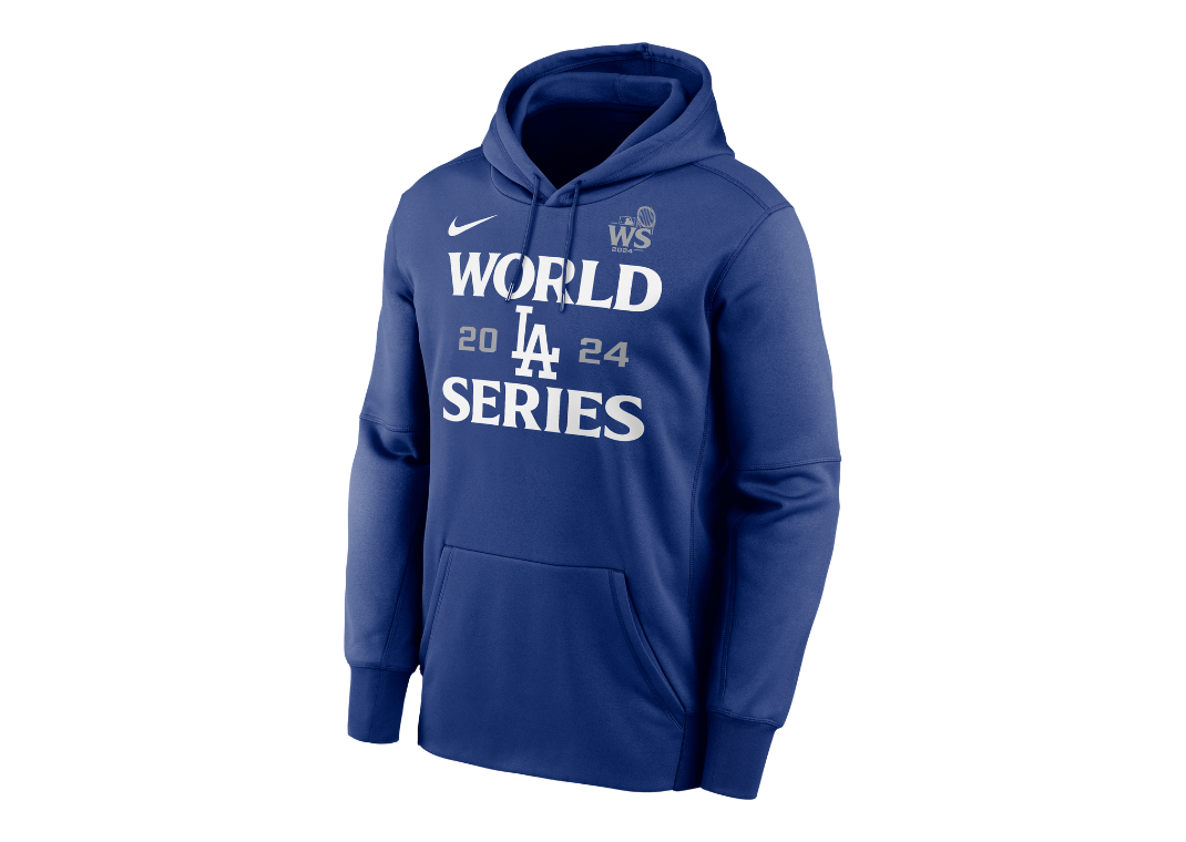 Los Angeles Dodgers 2024 World Series Authentic Collection Men’s Nike Therma MLB Pullover Hoodie