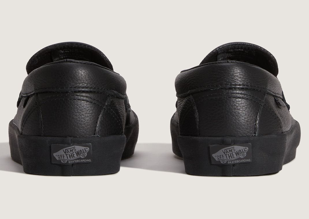 Vans Skate Loafer Black Leather - Back