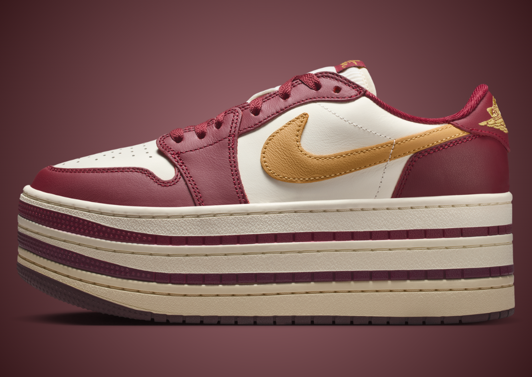 Air Jordan 1 Low Triple Stack Team Red (W) - Lateral