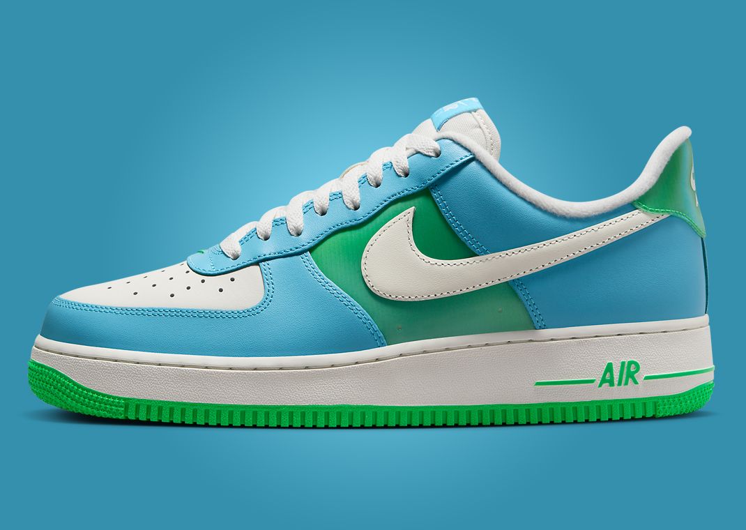 Nike Air Force 1 Low Aquarius Blue Green Shock Lateral