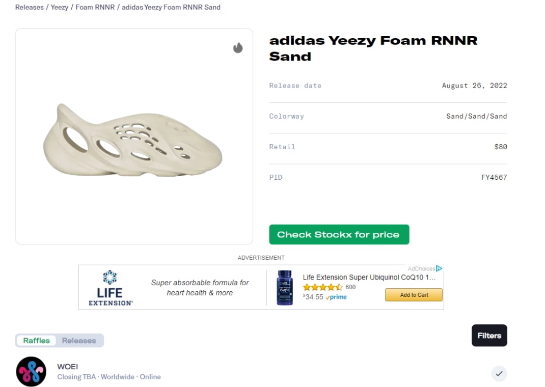adidas Yeezy Foam RNNR Sand Raffle Guide