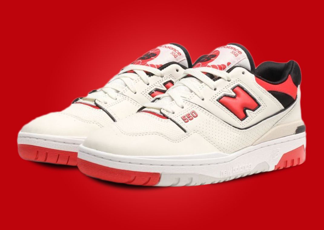 New Balance 550 Off White Chile Red