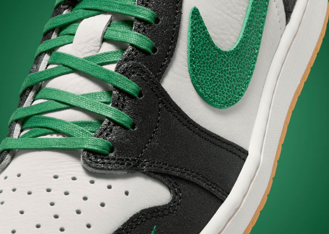 Air Jordan 1 Retro Low OG Phantom Pine Green - Detail
