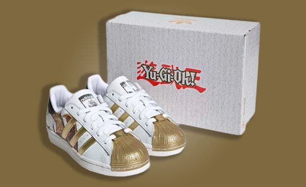The Yu-Gi-Oh! x adidas Superstar Winged Dragon Of Ra Is a Kids Exclusive