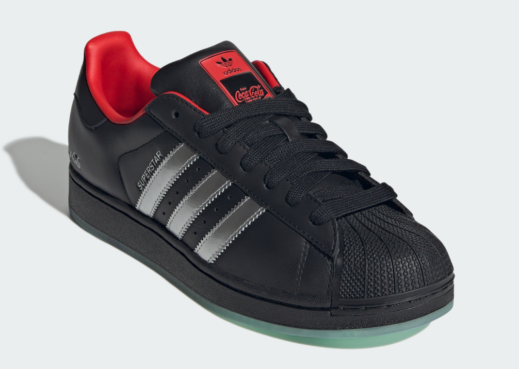 Coca-Cola x adidas Superstar Black Angle
