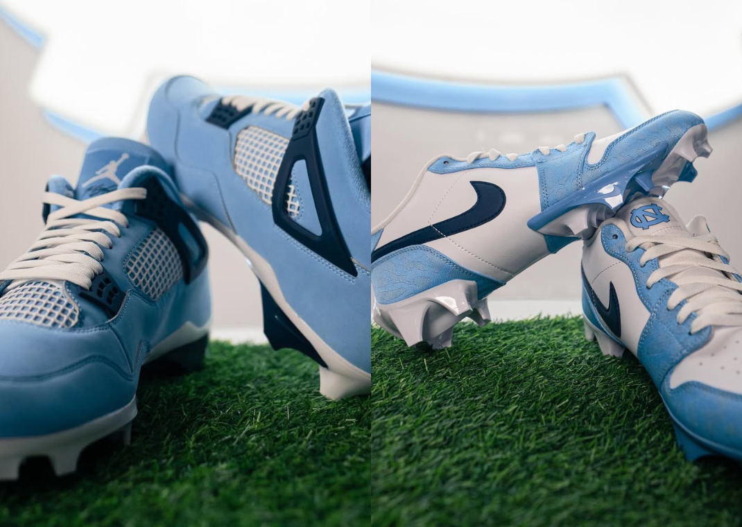 UNC Football Air Jordan 4 and Air Jordan 1 Low