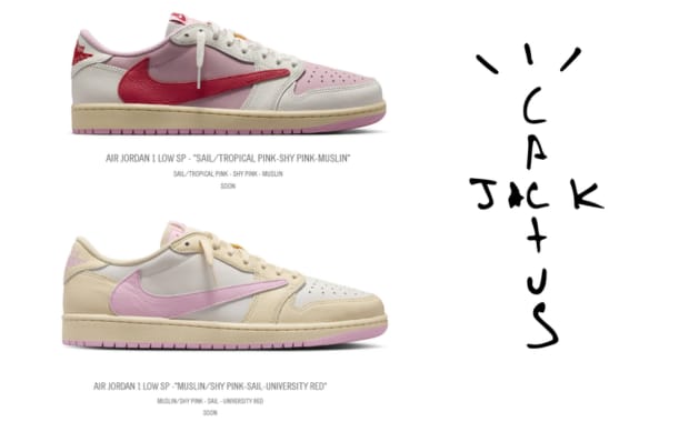 The Travis Scott Raffle for his Pink Air Jordan 1 Low Pack Goes Live Today