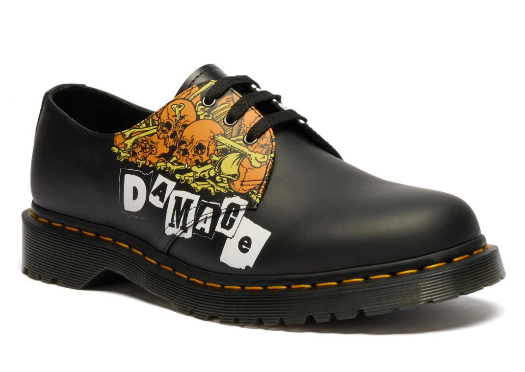 Metallica x Dr. Martens 1461 3-Eye Smooth Leather Shoe - Angle