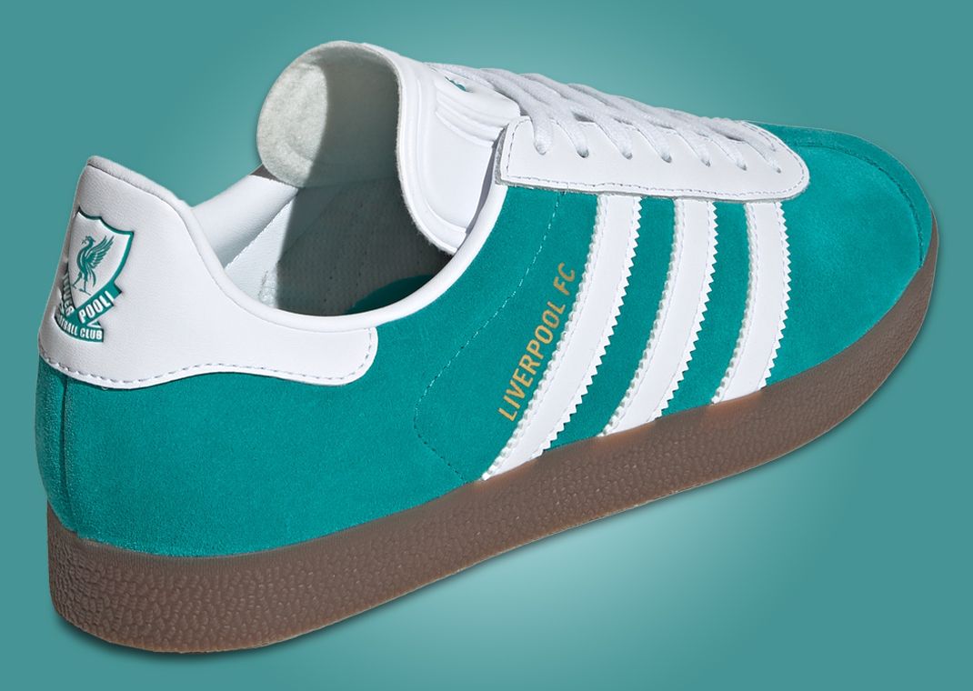 Liverpool x adidas Gazelle Third Kit Heel Angle