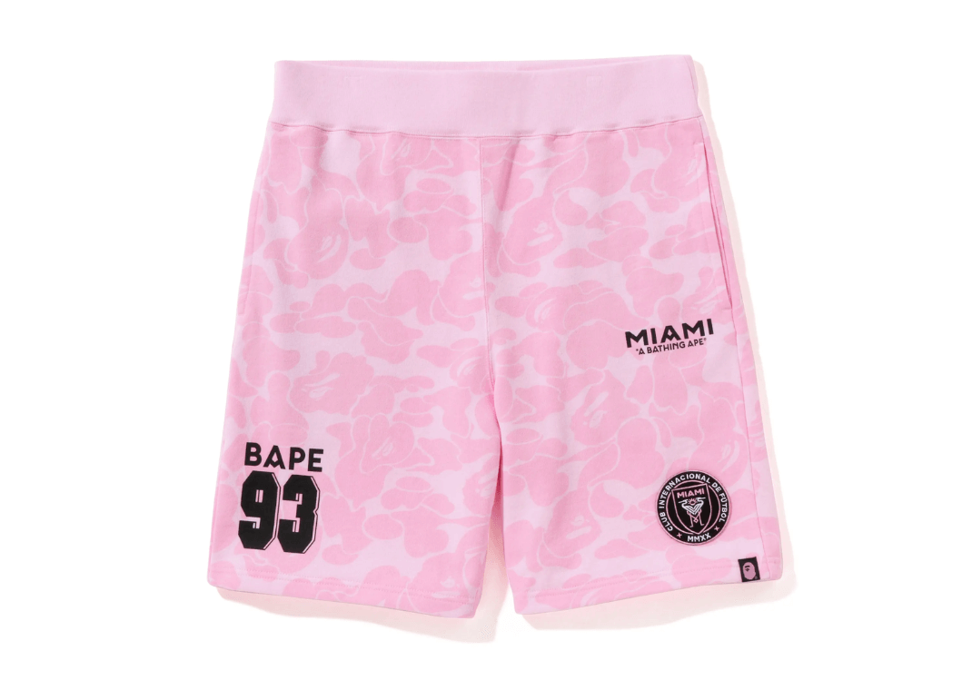 BAPE® x INTER MIAMI CF CAMO SWEAT SHORTS - $339