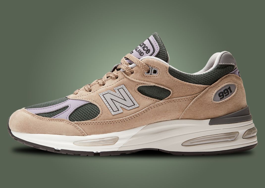 New Balance 991v2 Made in UK Essentially Offbeat Cement Lateral