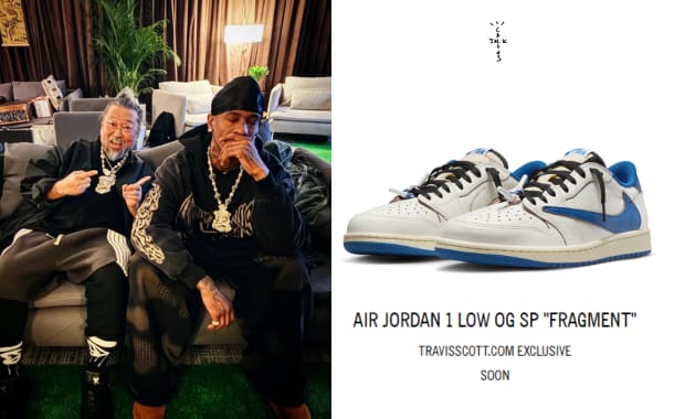 Travis Scott’s Latest fragment design Air Jordan 1 Low is Exclusive to His Website