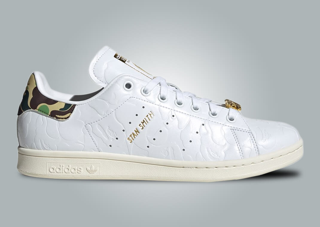 BAPE x adidas Stan Smith Cloud White Right Side Lateral