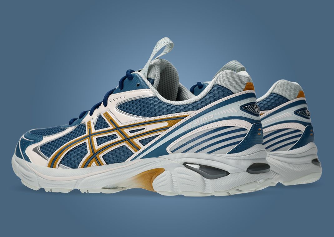 Kiko Kostadinov x Asics UB8-S GT-2160 Azure Pure Gold Heel Angle