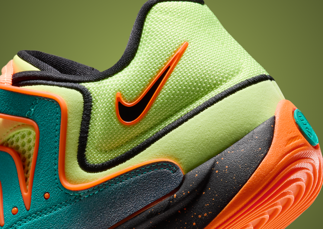 Nike KD 18 Clear Jade Liquid Lime Heel Detail