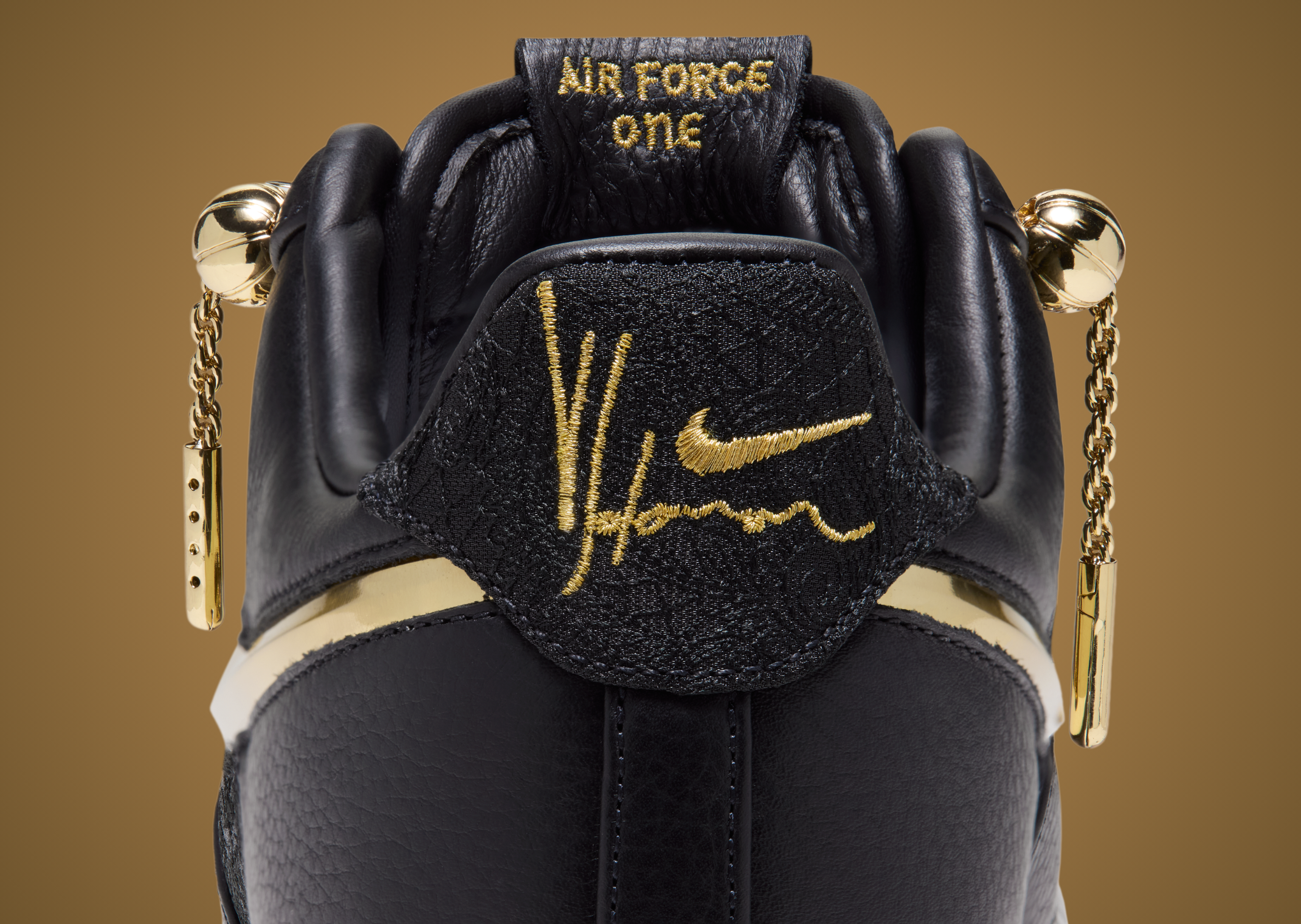 Victor Solomon x Nike Air Force 1 ASW Black - Back Detail