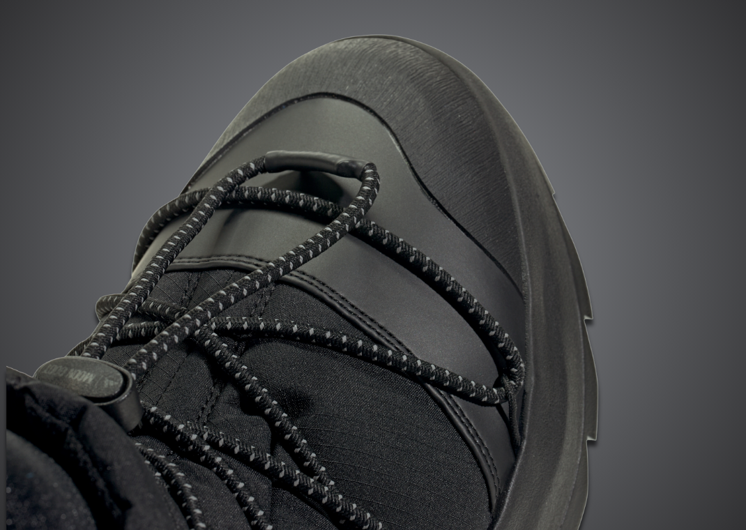 Moon Boot x adidas Ace Mid Core Black - Toe Detail
