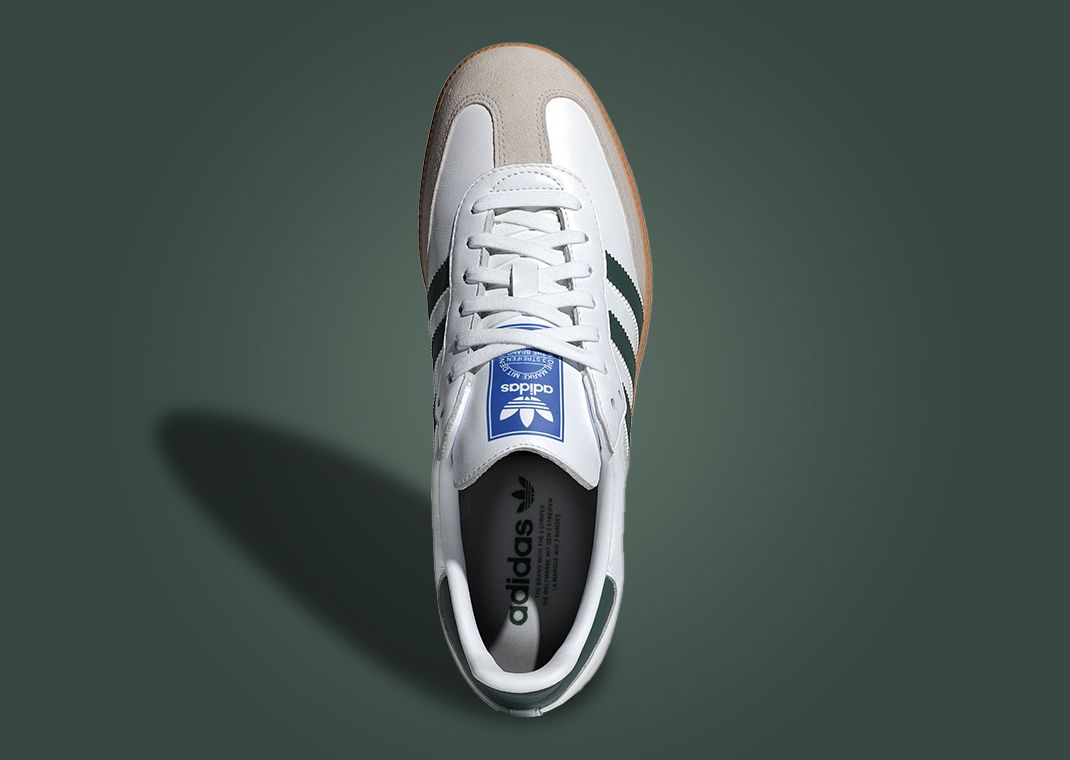The adidas Samba OG Cloud White Collegiate Green Releases
