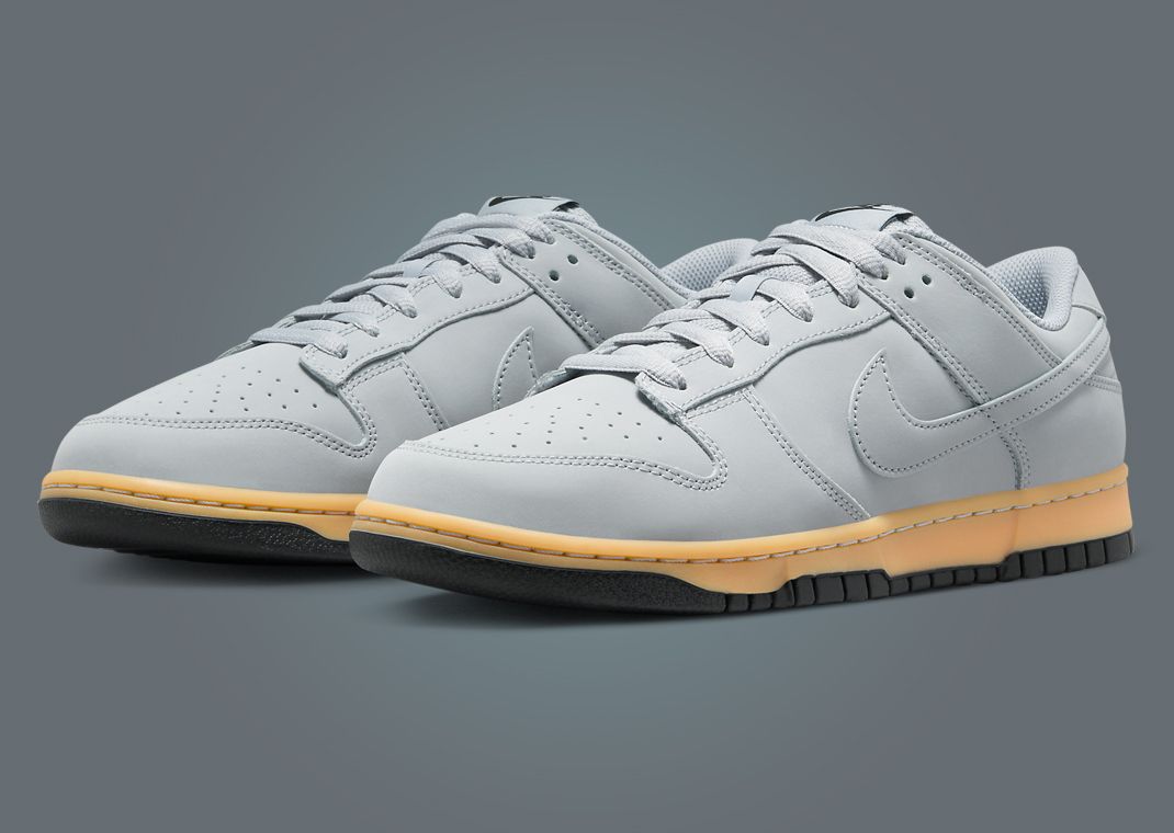 Nike Dunk Low Retro Wolf Grey Gum Angle