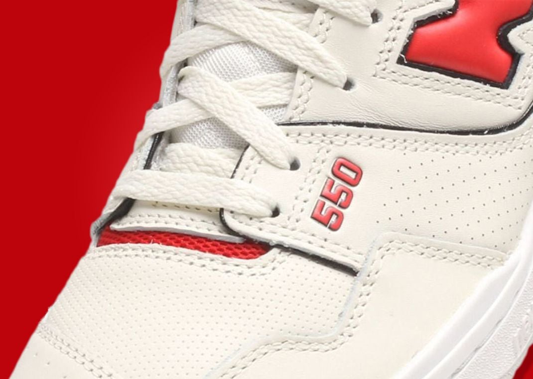 Off White And Vintage Red Shades Take Over This New Balance 550