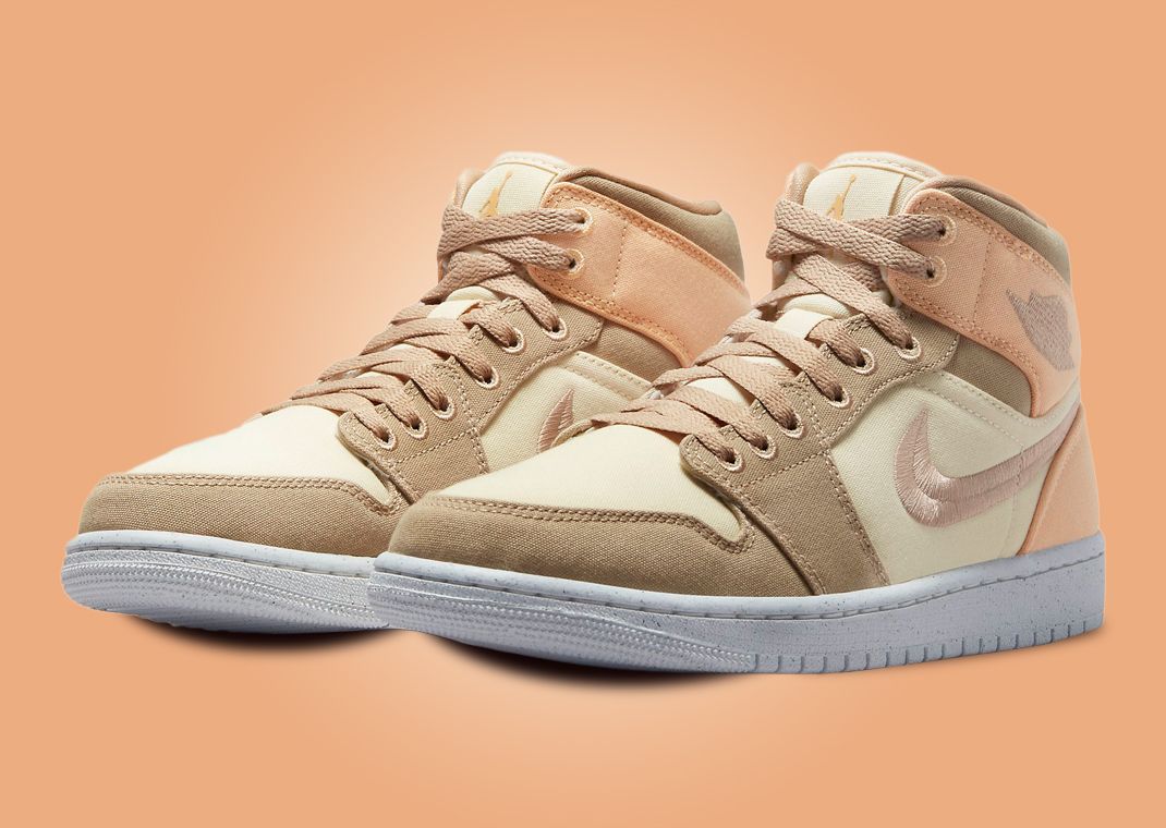 Air Jordan 1 Mid SE Muslin Canvas (W)