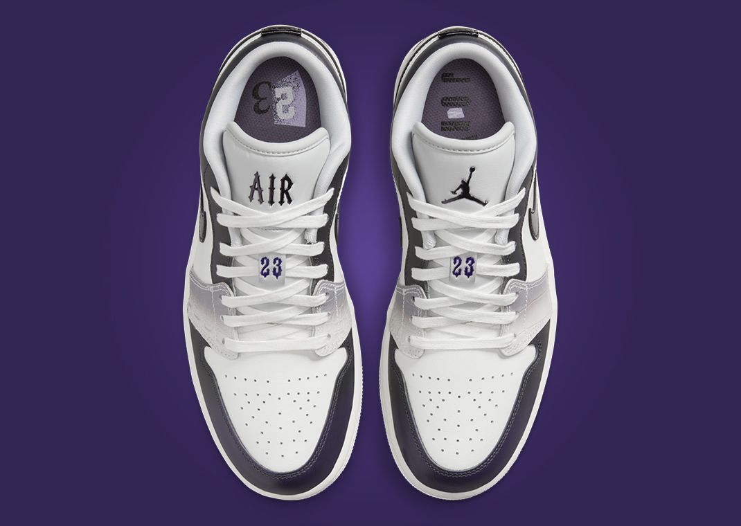 purple jordan low top