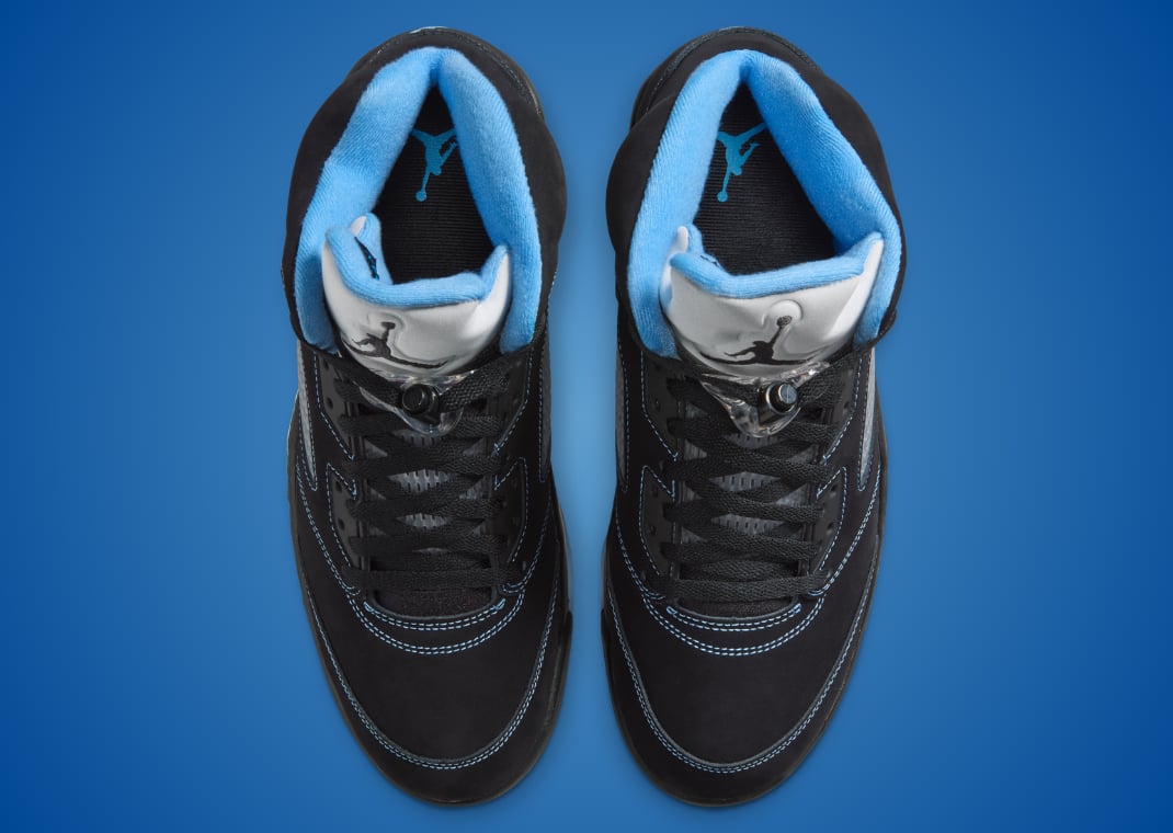 Air Jordan 5 Retro Black University Blue above
